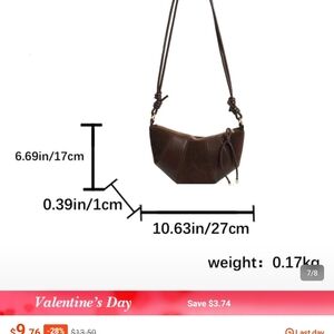 SHEIN Brown Geo-Panel Crossbody Bag